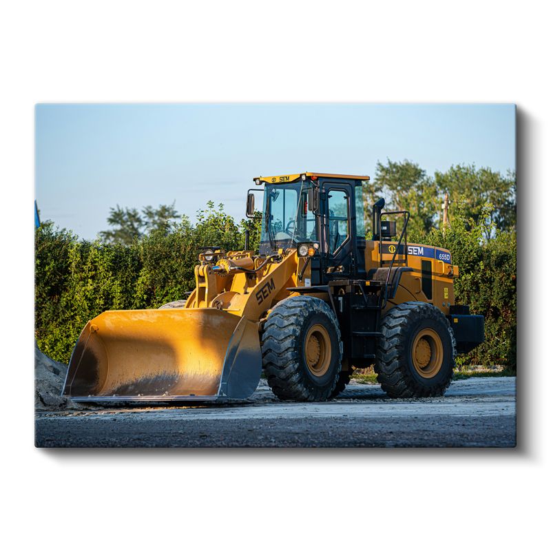 SEM 650D - Sarı İş Makinesi Yükleyici Kanvas Tablo