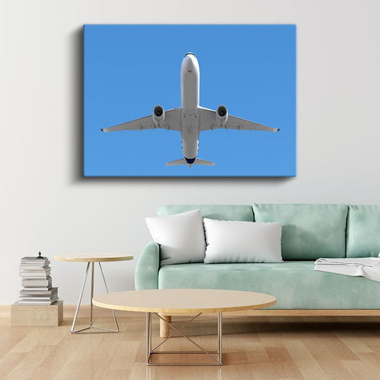 Yolcu Uçağı - Gökyüzünde Yükseliş Kanvas Tablo