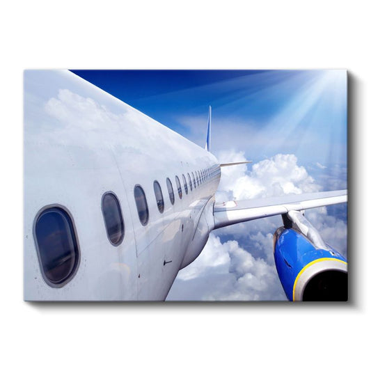 Yolcu Uçağı - Bulutlar Üzerinde Seyahat Kanvas Tablo
