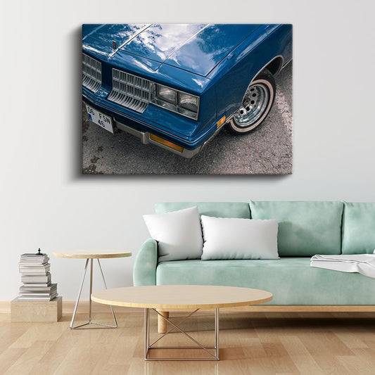 Chevrolet Monte Carlo - Klasik Amerikan Arabası Ön Detay Kanvas Tablo