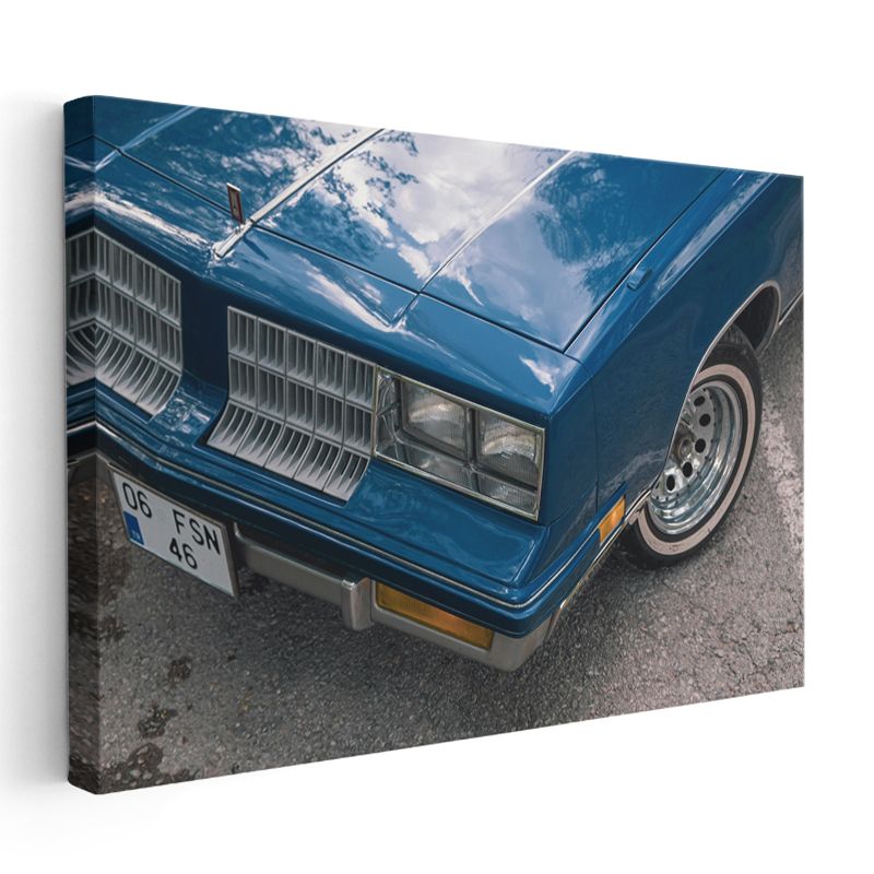 Chevrolet Monte Carlo - Klasik Amerikan Arabası Ön Detay Kanvas Tablo