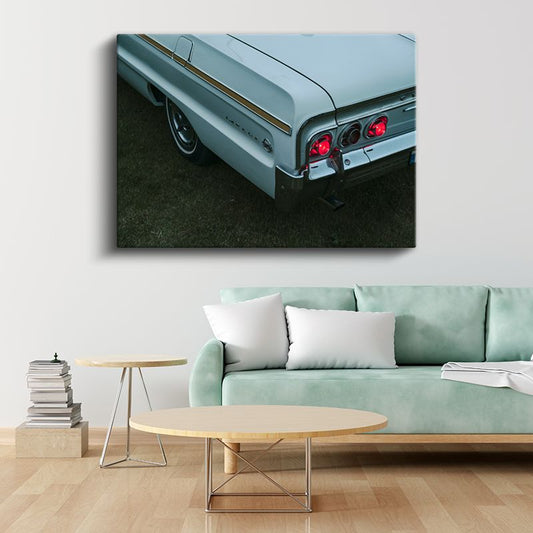 Chevrolet Impala - Klasik Amerikan Arabası Arka Detay Kanvas Tablo