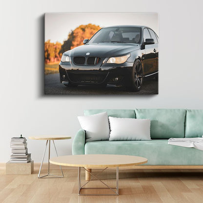 BMW M5 - Siyah Performans Sedan Kanvas Tablo