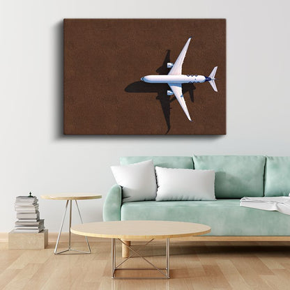 Airbus A350 - Havadan Görünüm Yolcu Uçağı Kanvas Tablo