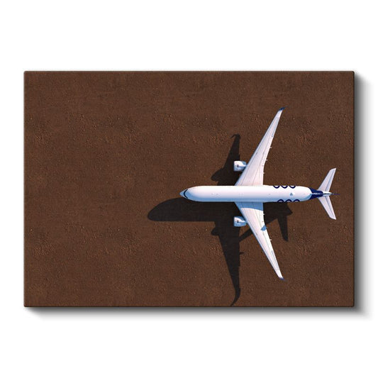 Airbus A350 - Havadan Görünüm Yolcu Uçağı Kanvas Tablo