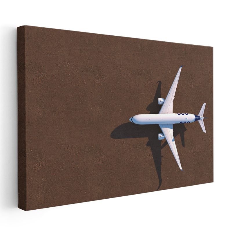 Airbus A350 - Havadan Görünüm Yolcu Uçağı Kanvas Tablo