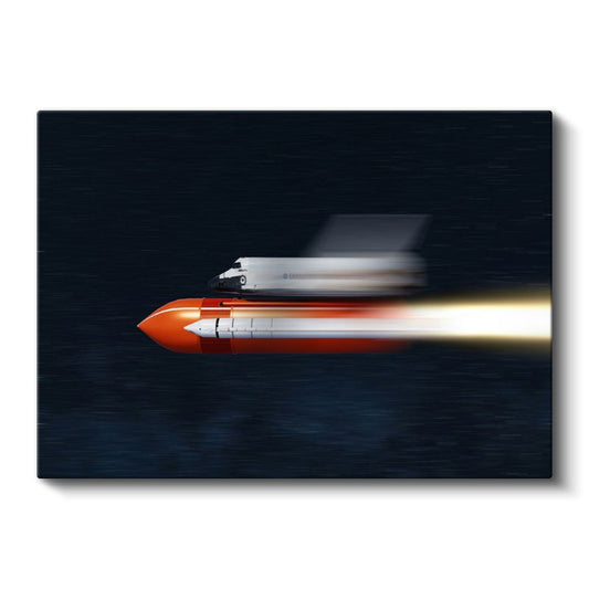 Roket Fırlatma - Yüksek Hızda Hareket Eden Uzay Aracı Kanvas Tablo