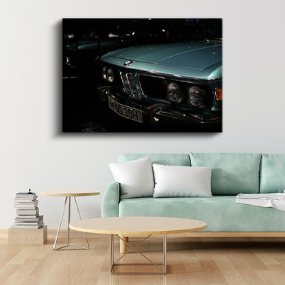 BMW E9 Ön Görünüm - Klasik Alman Coupe'sinin Zarafeti Kanvas Tablo