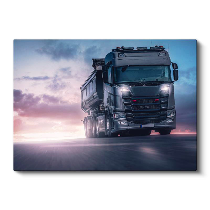 Yatay Kanvas Tablo Karayolunda Seyir Halindeki Scania Kamyon Kamyon Tablosu Ev Ofis Duvar Dekoru