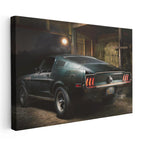 Yatay Kanvas Tablo 1968 Mustang Bullitt Nostaljik Garaj Ford Mustang Tablosu Ev Ofis Duvar Dekoru