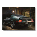 Yatay Kanvas Tablo 1968 Mustang Bullitt Nostaljik Garaj Ford Mustang Tablosu Ev Ofis Duvar Dekoru