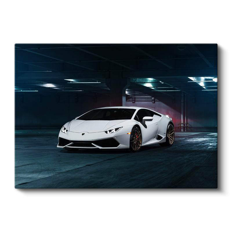 Yatay Kanvas Tablo Lamborghini Huracan Garaj Temalı Spor Araba Lamborghini Tablosu Ev Ofis Dekoru