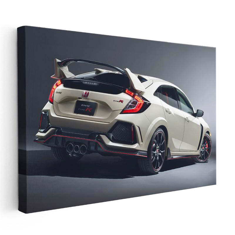 Yatay Kanvas Tablo Honda Civic Type R Sportif Arka Tasarım Honda Tablosu Ev Ofis Duvar Dekoru