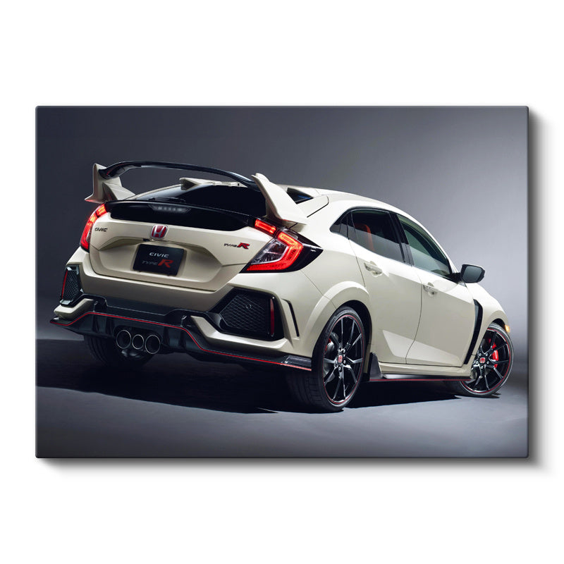 Yatay Kanvas Tablo Honda Civic Type R Sportif Arka Tasarım Honda Tablosu Ev Ofis Duvar Dekoru