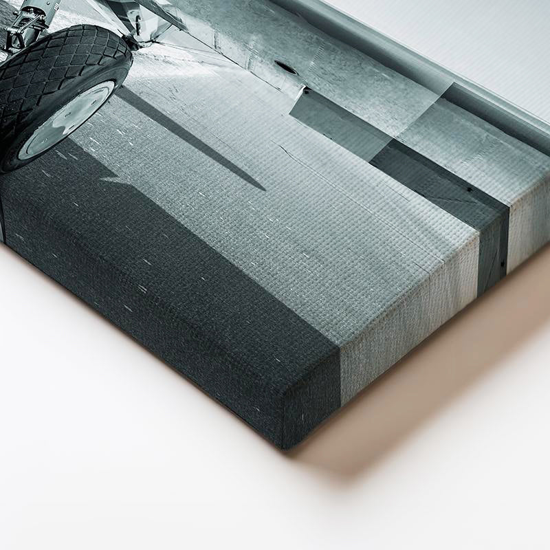 Yatay Kanvas Tablo Antika Çift Kanatlı Uçak Radyal Motor Uçak Tablosu Ev Ofis Duvar Dekoru