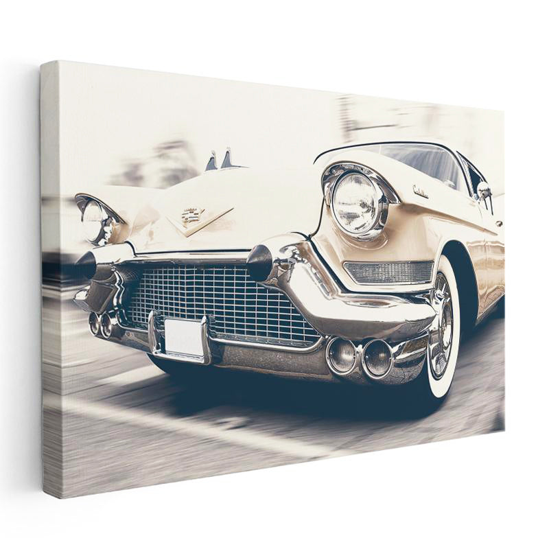 Yatay Kanvas Tablo 1957 Klasik Cadillac Eldorado Nostalji Araba Tablosu Ev Ofis Duvar Dekoru