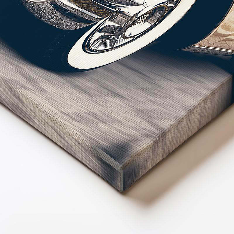 Yatay Kanvas Tablo 1957 Klasik Cadillac Eldorado Nostalji Araba Tablosu Ev Ofis Duvar Dekoru