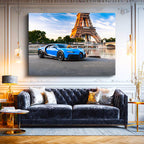 Yatay Kanvas Tablo Bugatti Chiron Pur Sport Eyfel Kulesi Bugatti Tablosu Ev Ofis Duvar Dekoru