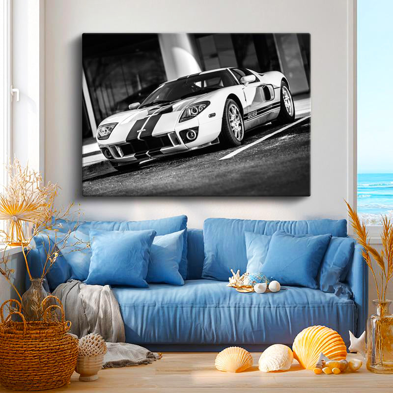 Yatay Kanvas Tablo Ford GT 2005 Le Mans Efsanesi Cadde Versiyonu Ford Tablosu Ev Ofis Duvar Dekoru