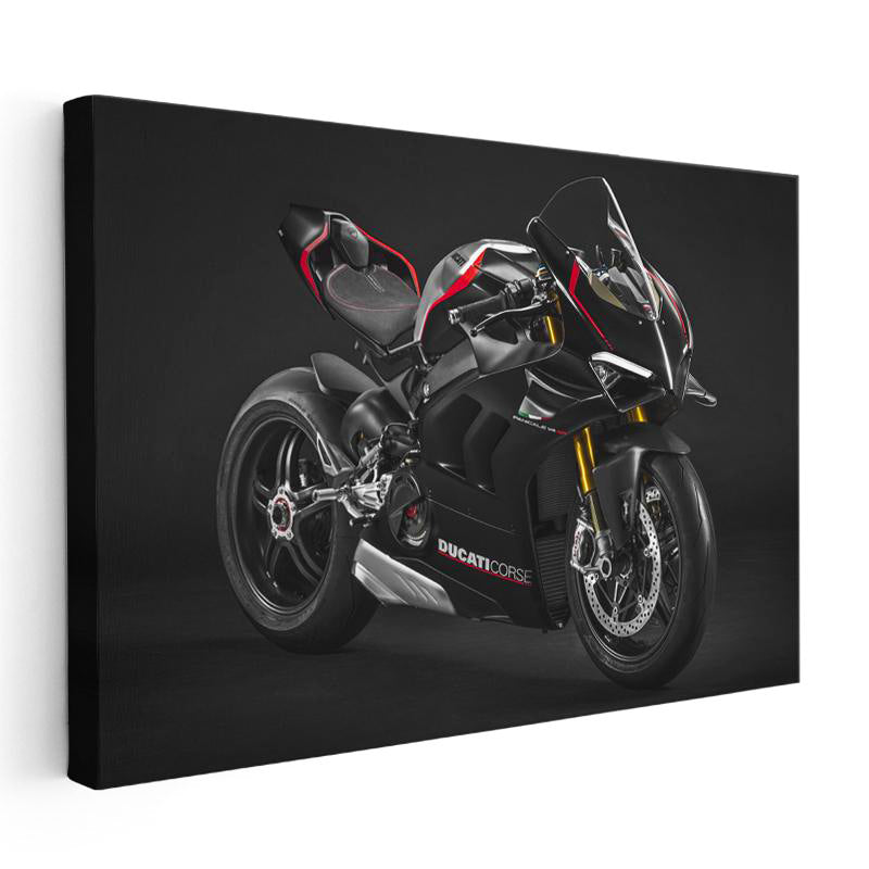 Yatay Kanvas Tablo Ducati Panigale V4 SP Aerodinamik Kanatçık Ducati Tablosu Ev Ofis Duvar Dekoru