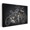 Yatay Kanvas Tablo Ducati Streetfighter V4 S Koyu Gri Motosiklet Tablosu Ev Ofis Duvar Dekoru