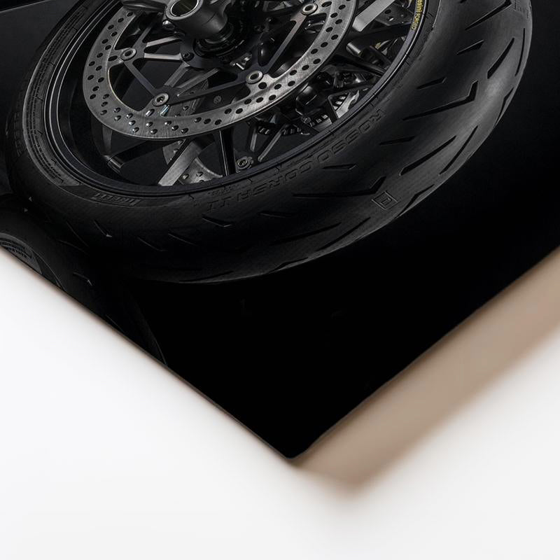 Yatay Kanvas Tablo Ducati Streetfighter V4 S Koyu Gri Motosiklet Tablosu Ev Ofis Duvar Dekoru