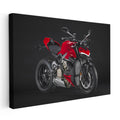 Yatay Kanvas Tablo Ducati Streetfighter V4 Kırmızı Naked Motosiklet Tablosu Ev Ofis Duvar Dekoru