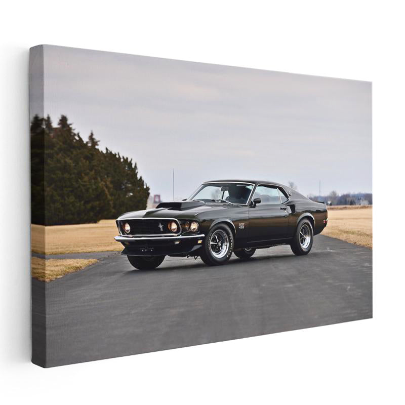Yatay Kanvas Tablo 1969 Ford Mustang Boss 429 Klasik Ford Tablosu Ev Ofis Duvar Dekoru
