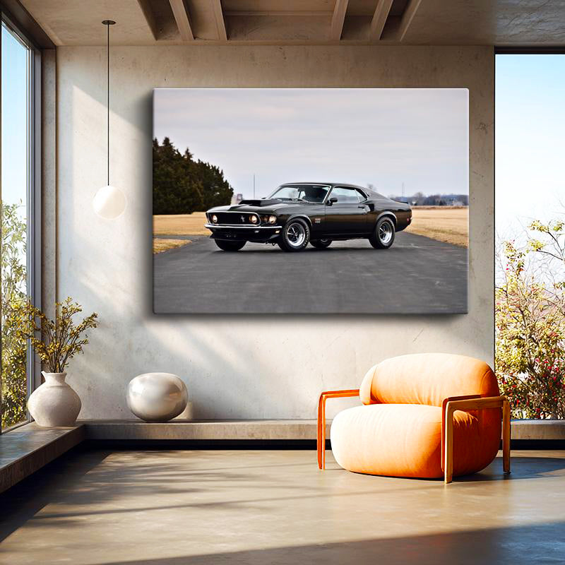 Yatay Kanvas Tablo 1969 Ford Mustang Boss 429 Klasik Ford Tablosu Ev Ofis Duvar Dekoru