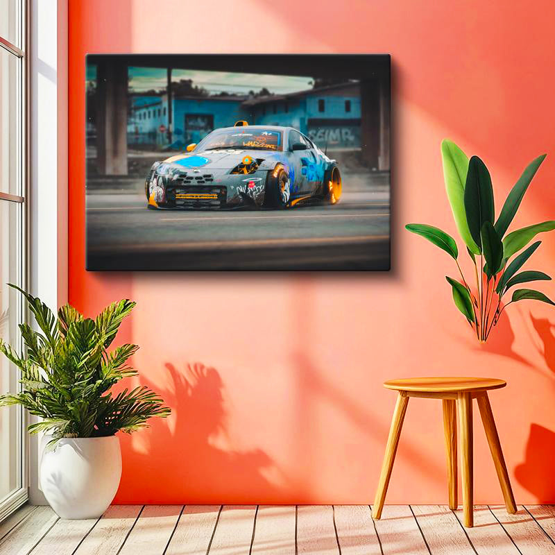 Yatay Kanvas Tablo Nissan 350Z Özel Kaplama Drift Konsepti Nissan Tablosu Ev Ofis Duvar Dekoru