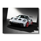 Yatay Kanvas Tablo Porsche 911 GT3 RS Beyaz Pist Performans Aracı Porsche Tablosu Ev Ofis Dekoru