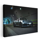 Yatay Kanvas Tablo Porsche 911 Turbo S Cabrio Gece Tünel Pozu Porsche Tablosu Ev Ofis Duvar Dekoru