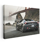 Yatay Kanvas Tablo Ferrari 458 Spider Köprü Manzarası Ferrari Tablosu Ev Ofis Duvar Dekoru