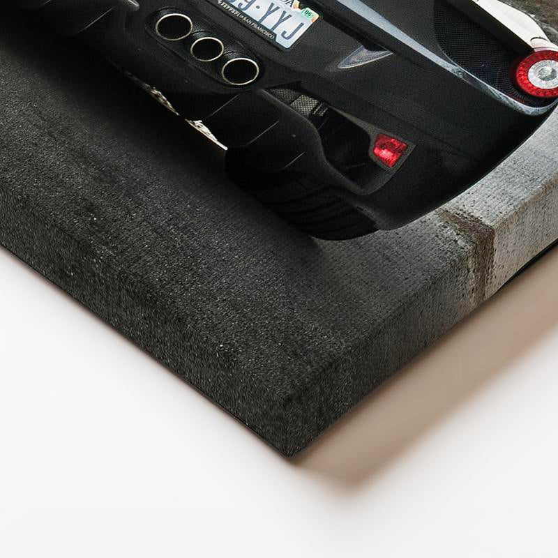 Yatay Kanvas Tablo Ferrari 458 Spider Köprü Manzarası Ferrari Tablosu Ev Ofis Duvar Dekoru