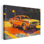 Yatay Kanvas Tablo Dodge Challenger Pop Art İllüstrasyon Dodge Tablosu Ev Ofis Duvar Dekoru