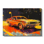 Yatay Kanvas Tablo Dodge Challenger Pop Art İllüstrasyon Dodge Tablosu Ev Ofis Duvar Dekoru