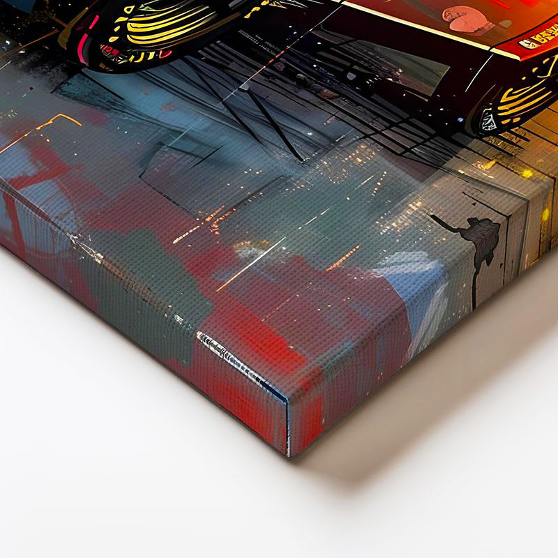 Yatay Kanvas Tablo Ford Mustang Klasik Kasa Renkli Çizim Ford Tablosu Ev Ofis Duvar Dekoru