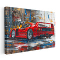 Yatay Kanvas Tablo Ferrari F40 Yağlı Boya Görünümlü Sanat Ferrari Tablosu Ev Ofis Duvar Dekoru