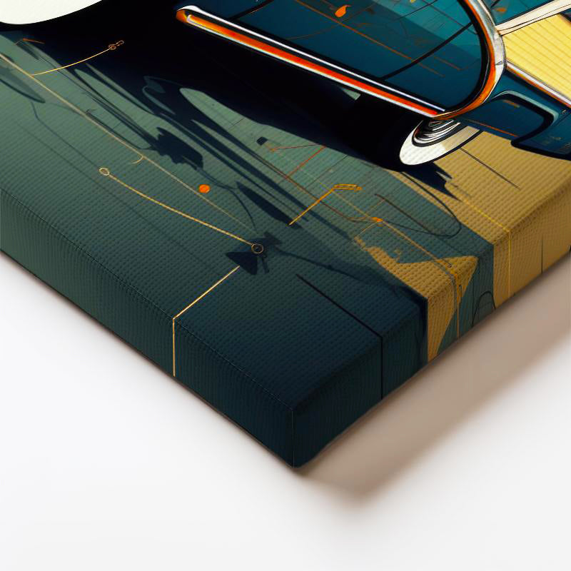 Yatay Kanvas Tablo Klasik Sedan Harita Tasarım Klasik Araba Tablosu Ev Ofis Duvar Dekoru