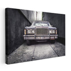 Yatay Kanvas Tablo Klasik Ford Izgara Detayı Sokak Araba Tablosu Ev Ofis Duvar Dekoru