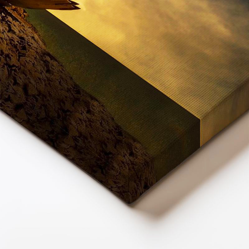 Yatay Kanvas Tablo Dev Kova Lastikli Yükleyici İş Makinesi Tablosu Ev Ofis Duvar Dekoru