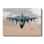 Yatay Kanvas Tablo Tam Cepheden Savaş Uçağı Askeri Jet Tablosu Ev Ofis Duvar Dekoru
