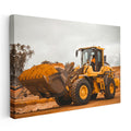 Yatay Kanvas Tablo Volvo Lastikli Yükleyici Çalışma Sahası İş Makinesi Tablosu Ev Ofis Duvar Dekoru