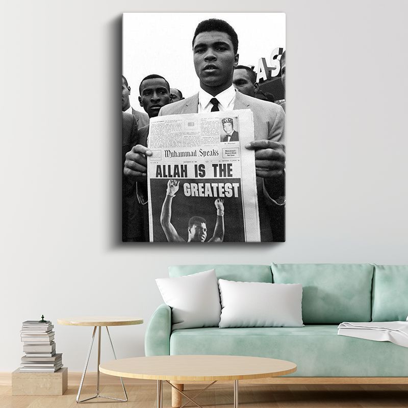 Muhammad Ali - Efsanevi Boksör Portresi Kanvas Tablo