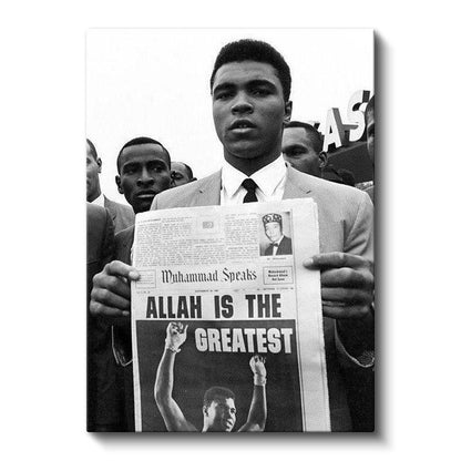 Muhammad Ali - Efsanevi Boksör Portresi Kanvas Tablo