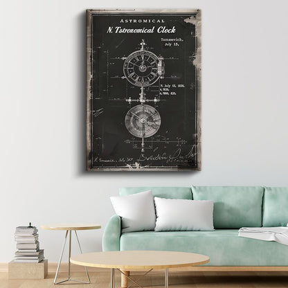 Astronomik Saat - 1830 Bilimsel Alet Tasarımı Kanvas Tablo