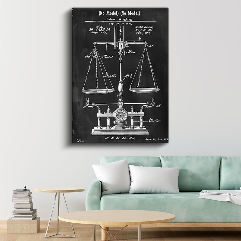 Terazi - 1885 Hassas Ölçüm Aleti Kanvas Tablo