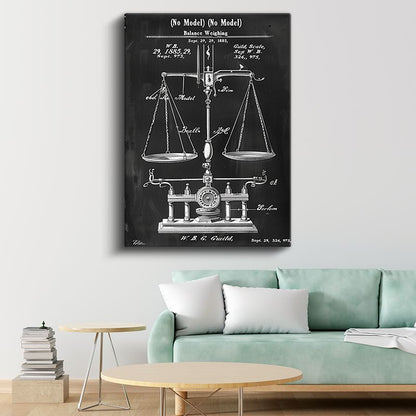 Terazi - 1885 Hassas Ölçüm Aleti Kanvas Tablo