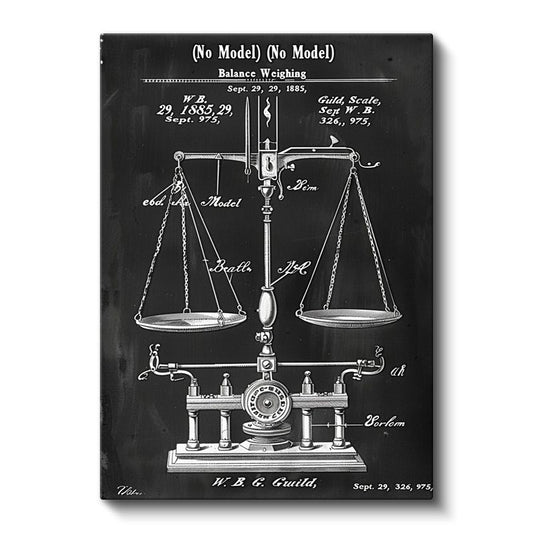 Terazi - 1885 Hassas Ölçüm Aleti Kanvas Tablo