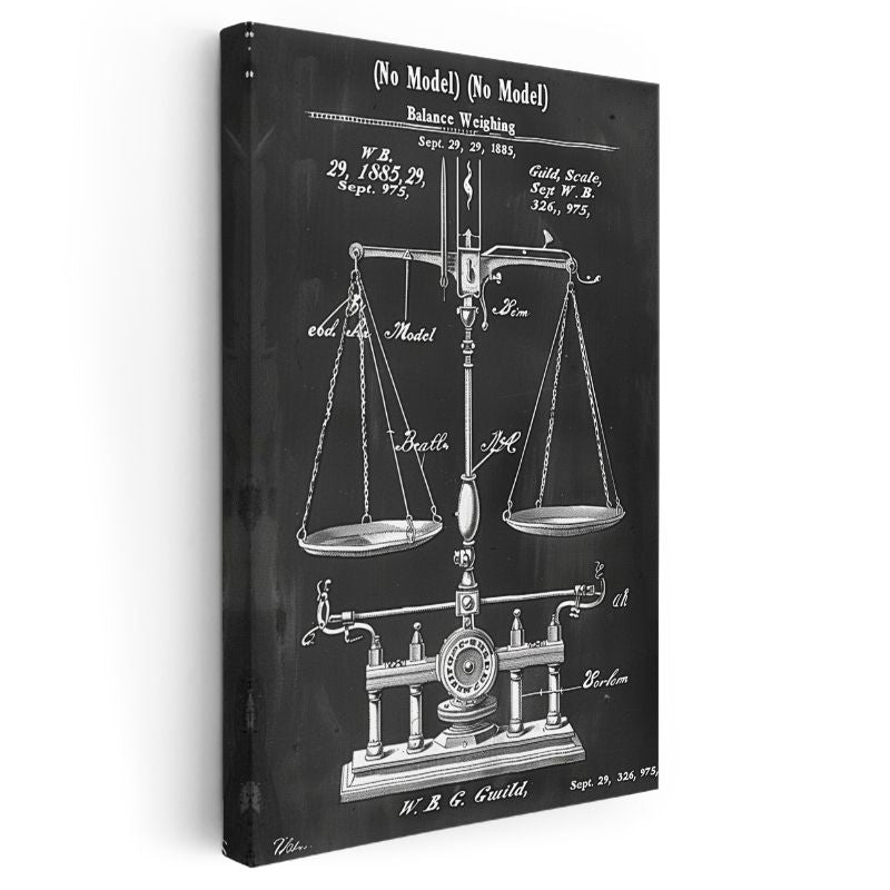 Terazi - 1885 Hassas Ölçüm Aleti Kanvas Tablo